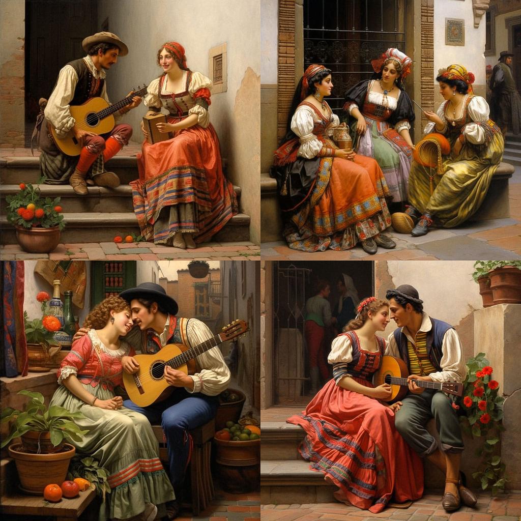 Eugene de Blaas style, Midjourney V5.2, render 1 of 4
