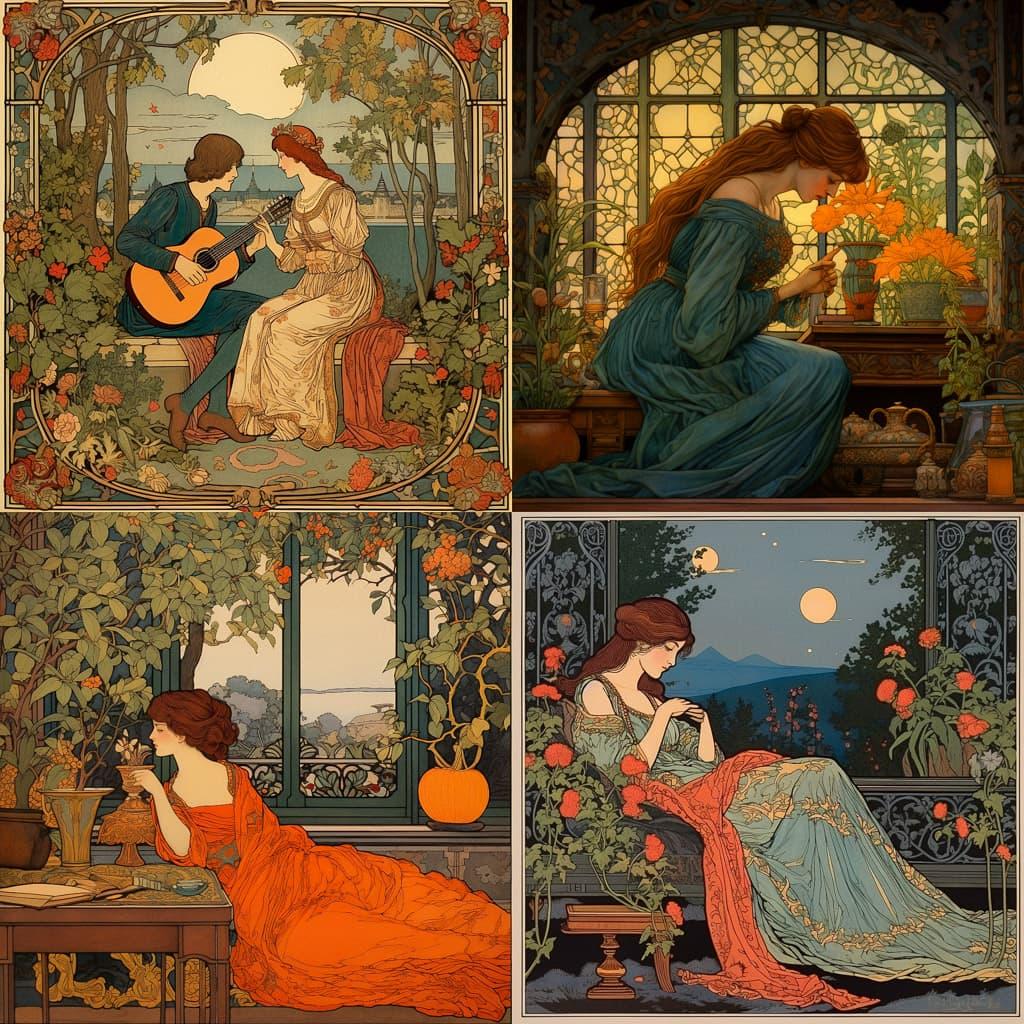 Eugene Grasset style, Midjourney V5.2, render 1 of 4