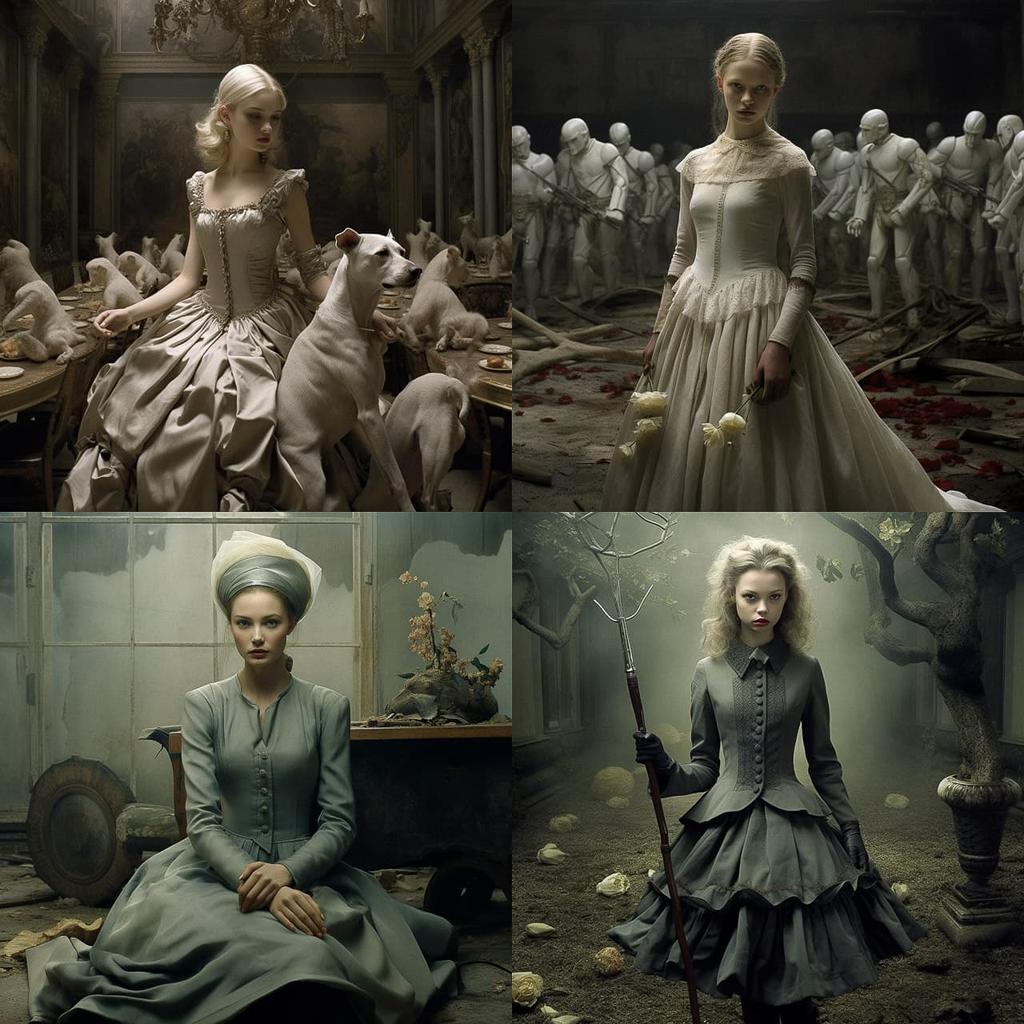 Eugenio Recuenco style, Midjourney V5.2, render 1 of 4