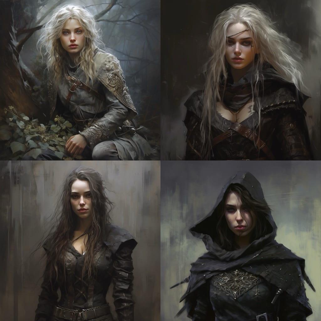 Eve Ventrue style, Midjourney V5.2, render 1 of 4
