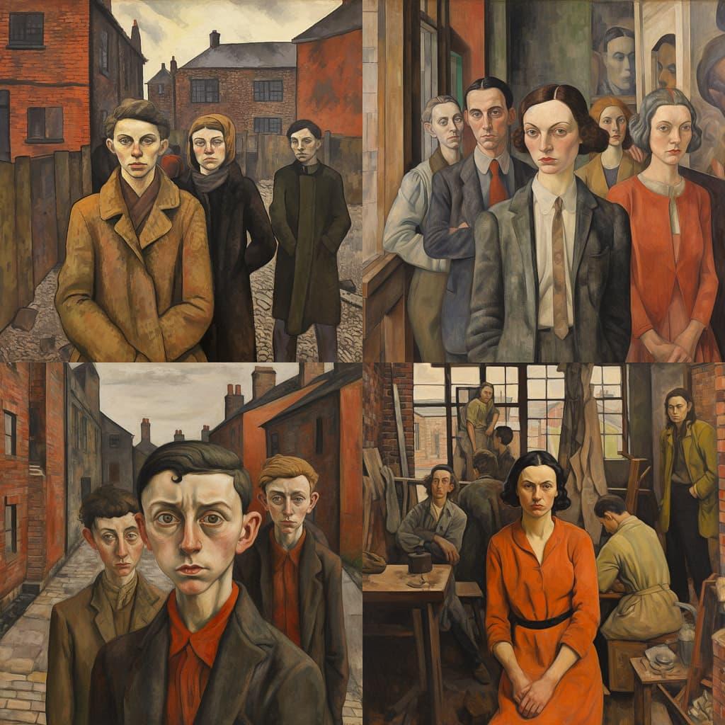 Evelyn Dunbar style, Midjourney V5.2, render 1 of 4