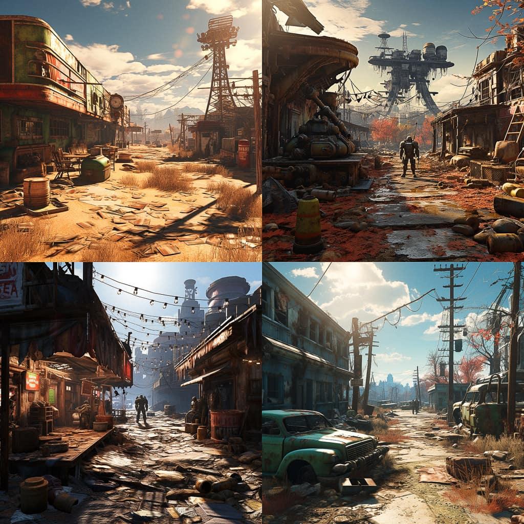 Fallout 4 style, Midjourney V5.2, render 1 of 4