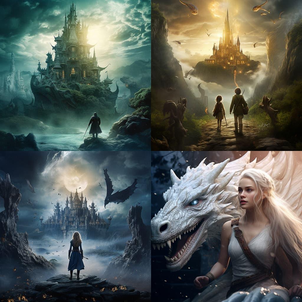 Fantasy movie style, Midjourney V5.2, render 1 of 4