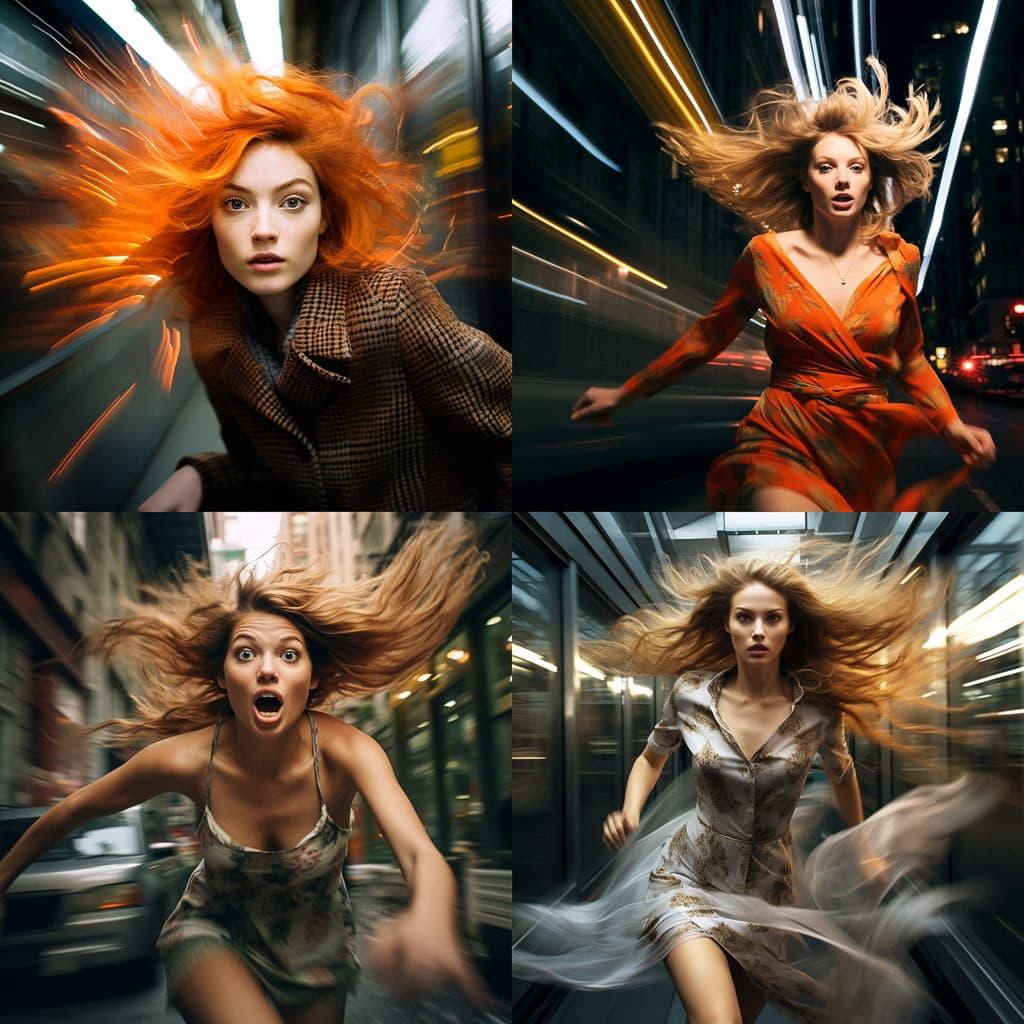 Fast shutter speed style, Midjourney V5.2, render 1 of 4