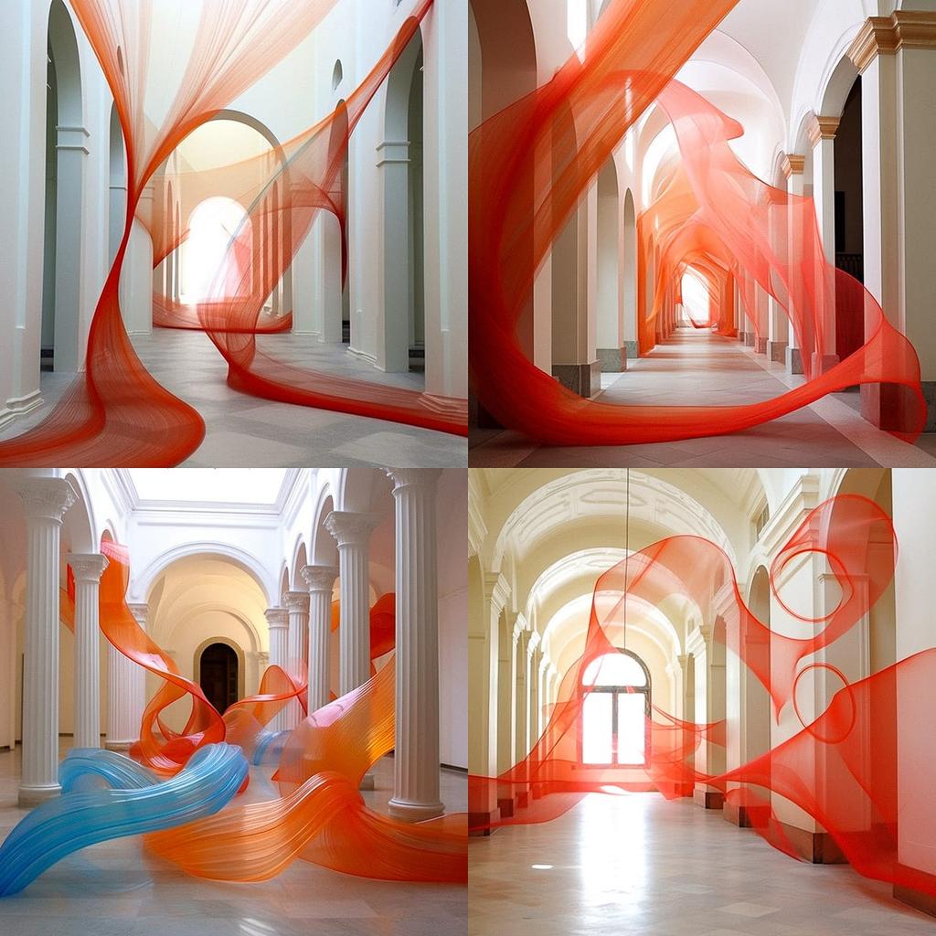 Felice Varini style, Midjourney V5.2, render 1 of 4