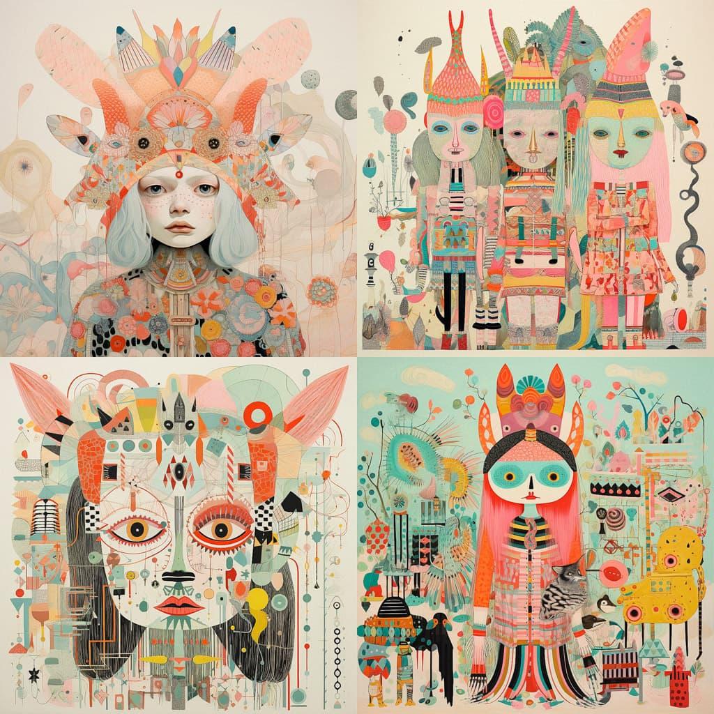 Ferris Plock style, Midjourney V5.2, render 1 of 4