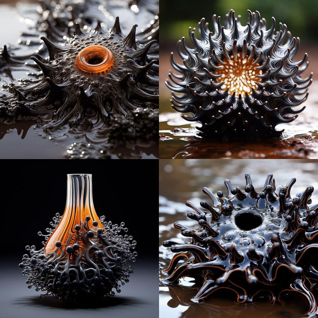 Ferrofluid style, Midjourney V5.2, render 1 of 4
