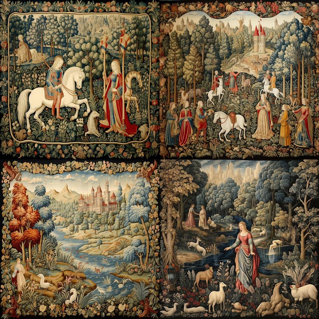 Flemish tapestry style, Midjourney V5.2, render 1 of 4