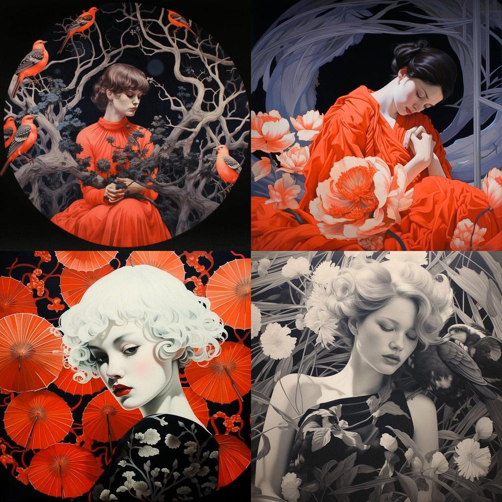 Florence Broadhurst style, Midjourney V5.2, render 1 of 4