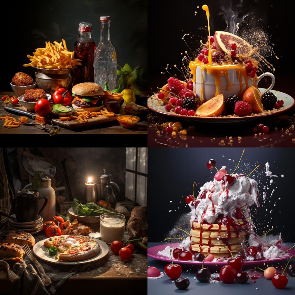 Food photography style, Midjourney V5.2, render 1 of 4