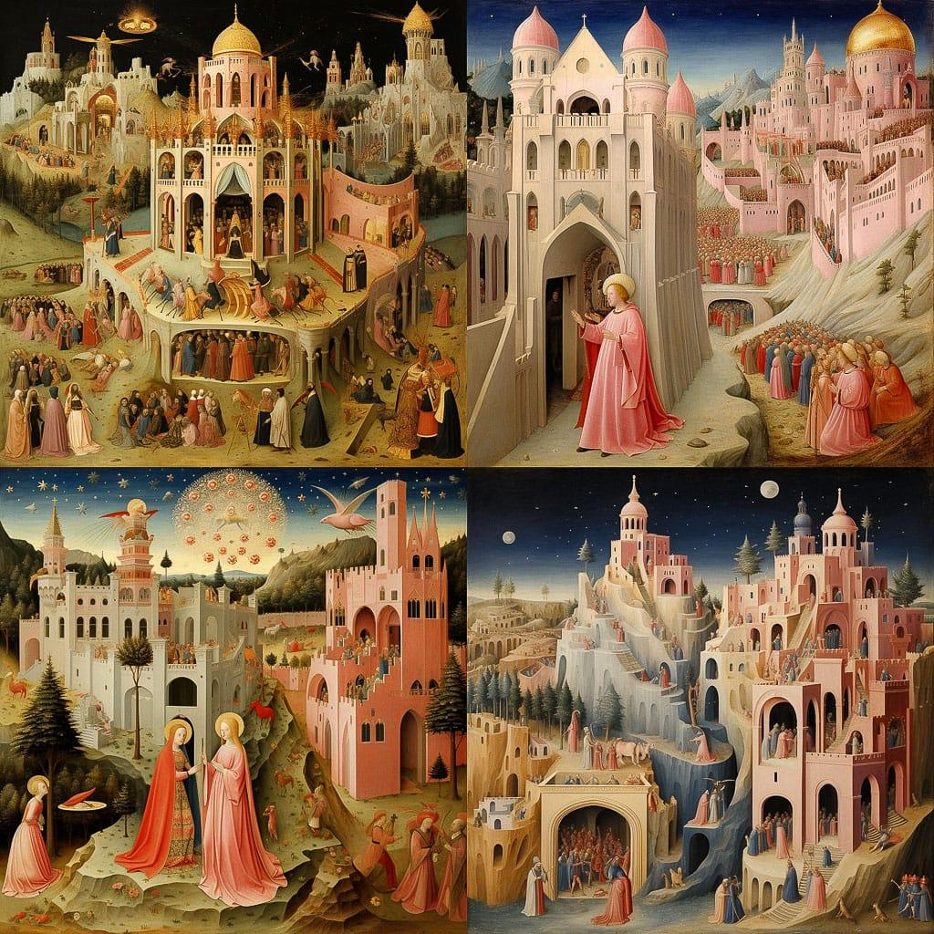 Fra Angelico style, Midjourney V5.2, render 1 of 4