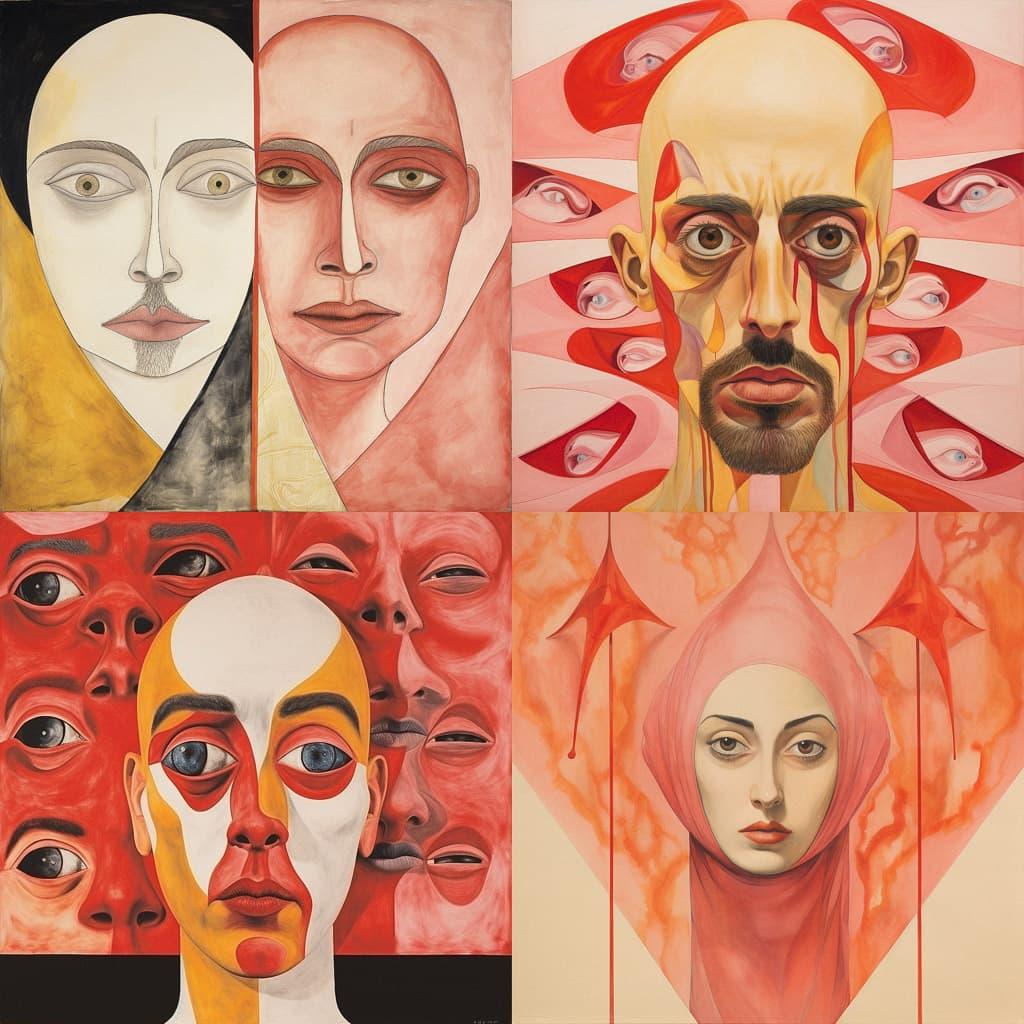 Francesco Clemente style, Midjourney V5.2, render 1 of 4