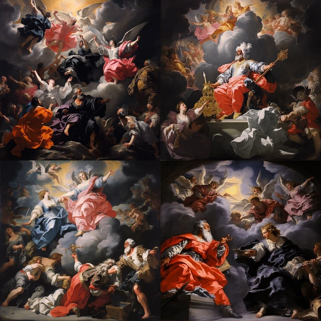 Francesco Solimena style, Midjourney V5.2, render 1 of 4