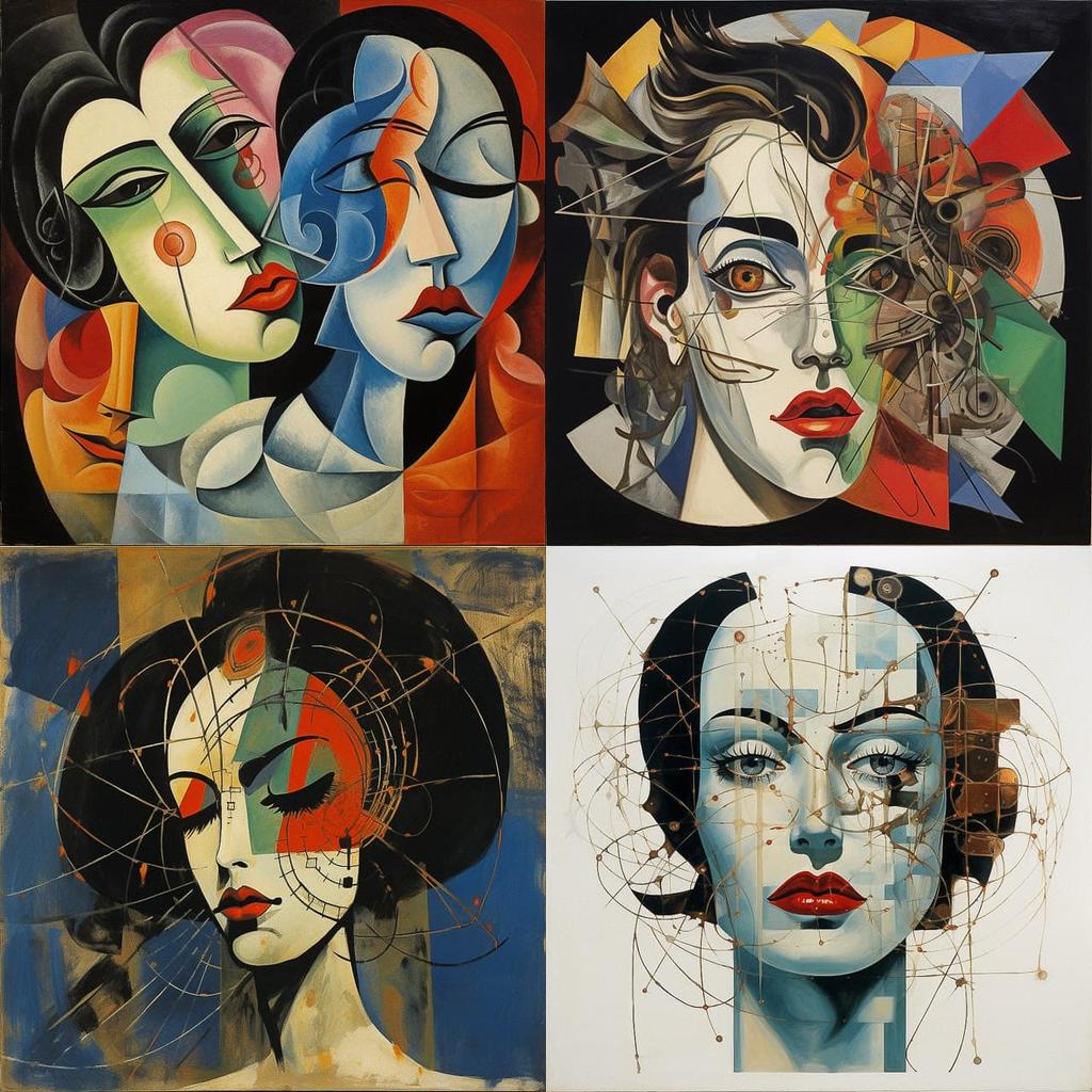 Francis Picabia style, Midjourney V5.2, render 1 of 4