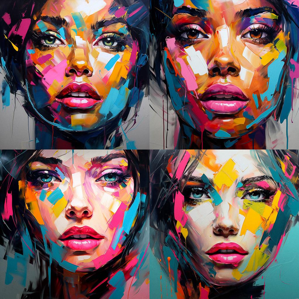Francoise Nielly style, Midjourney V5.2, render 1 of 4