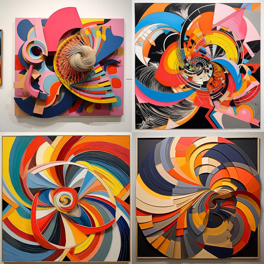 Frank Stella style, Midjourney V5.2, render 1 of 4