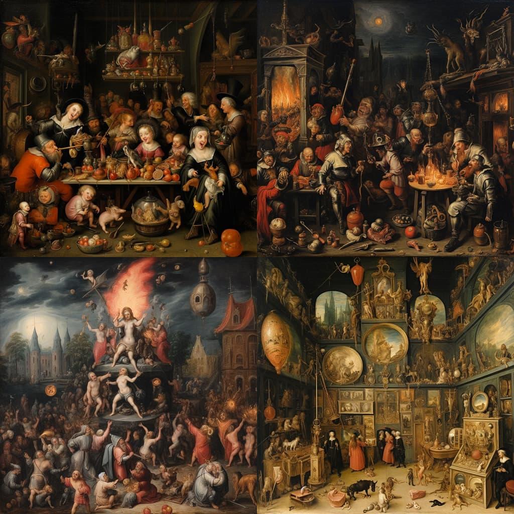 Frans Francken the Younger style, Midjourney V5.2, render 1 of 4