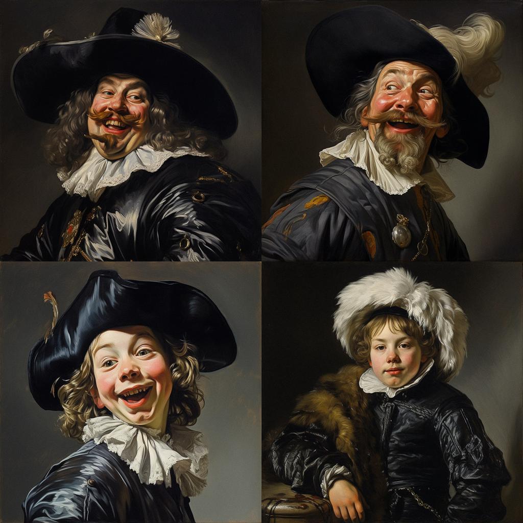 Frans Hals style, Midjourney V5.2, render 1 of 4