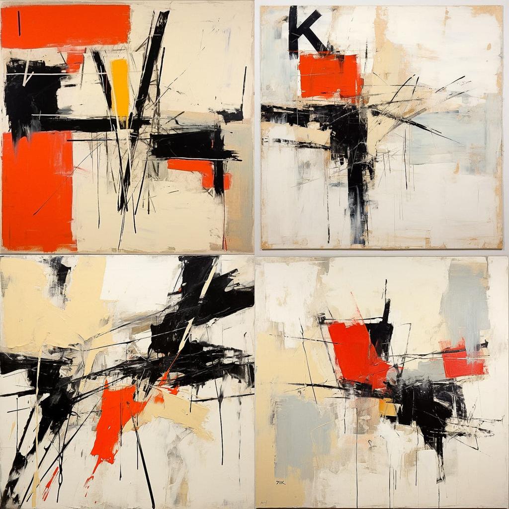 Franz Kline style, Midjourney V5.2, render 1 of 4