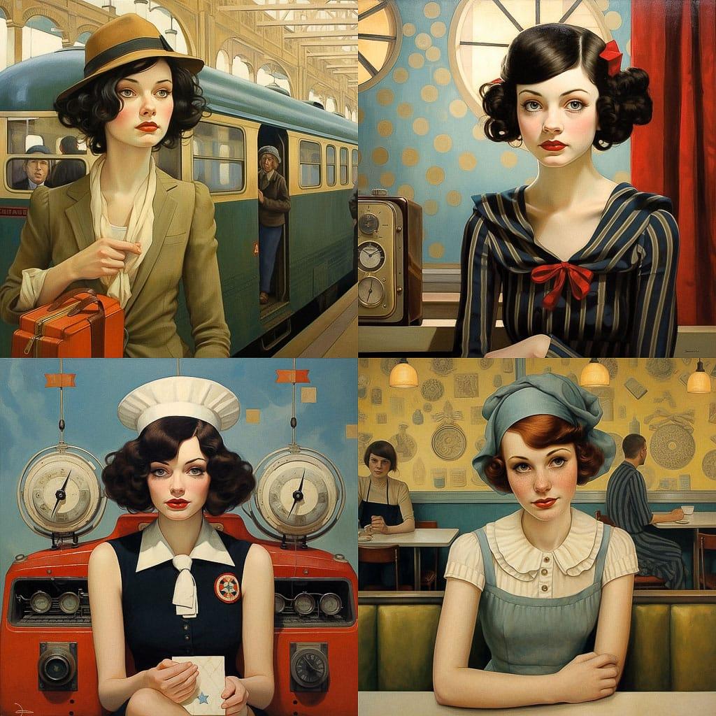 Fred Calleri style, Midjourney V5.2, render 1 of 4