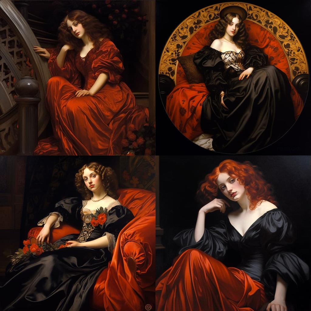 Frederic Leighton style, Midjourney V5.2, render 1 of 4