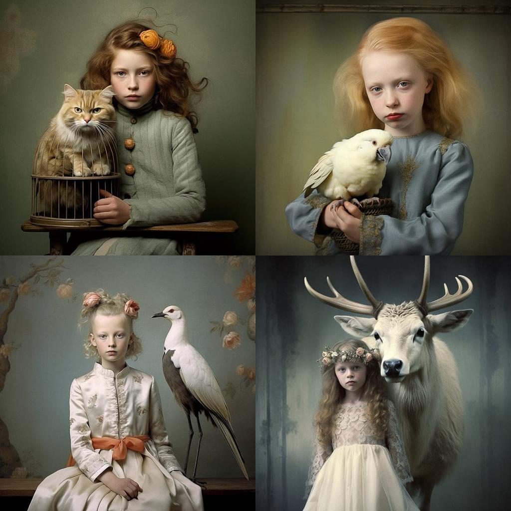Frieke Janssens style, Midjourney V5.2, render 1 of 4