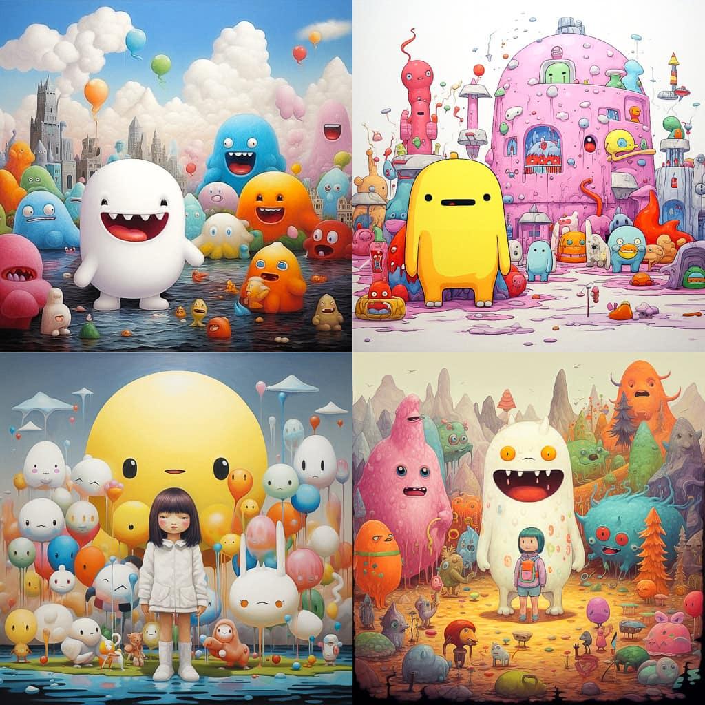 FriendsWithYou style, Midjourney V5.2, render 1 of 4