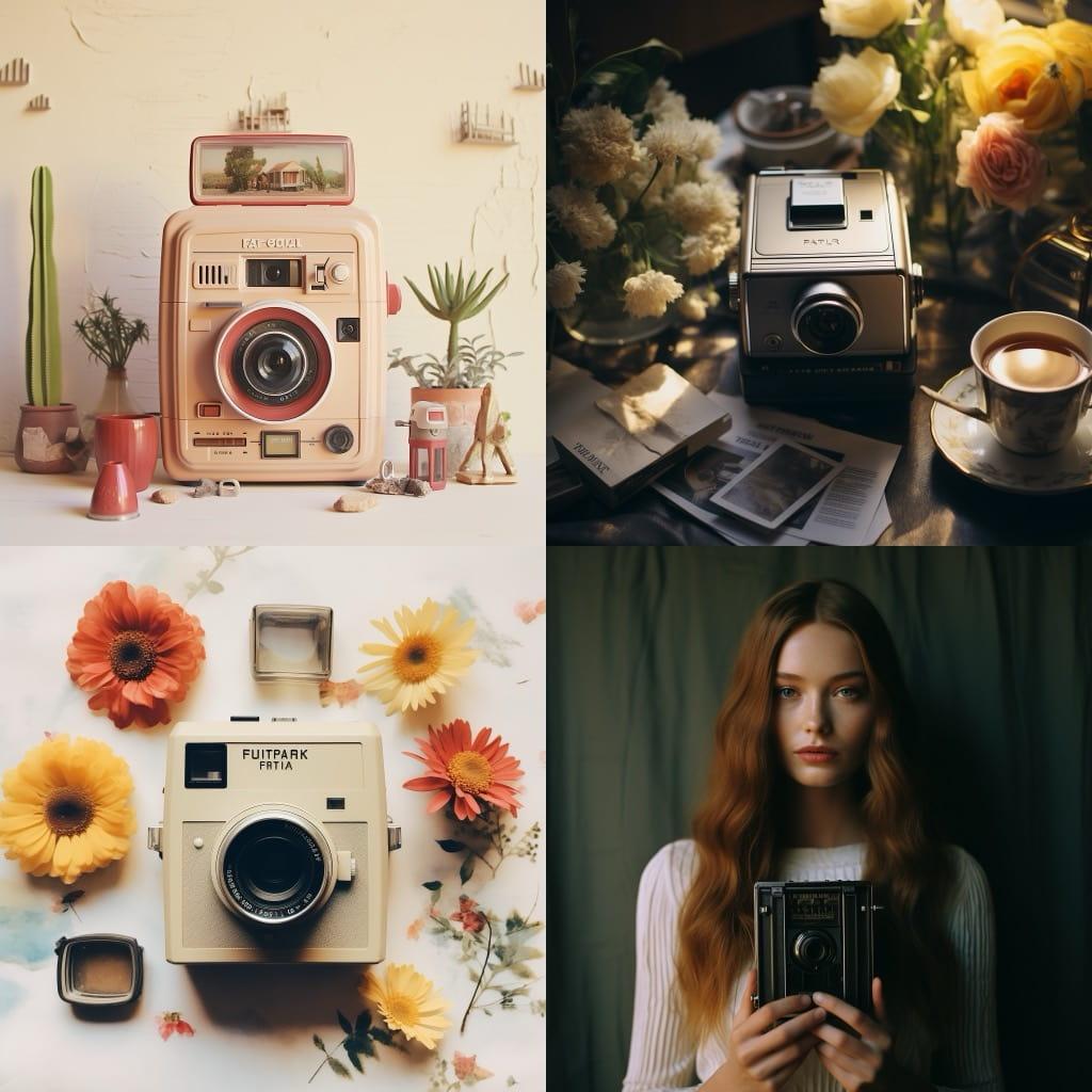 Fujifilm instax style, Midjourney V5.2, render 1 of 4