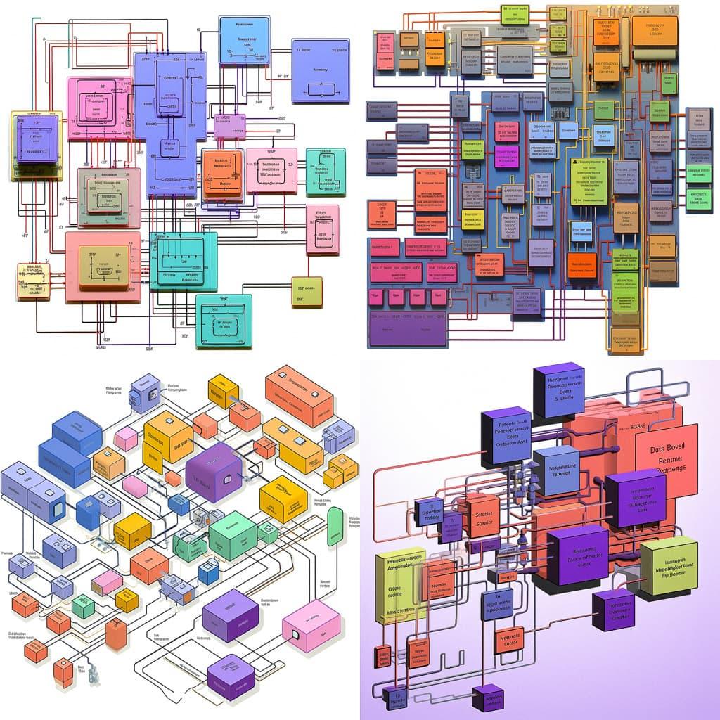 Functional block diagram style, Midjourney V5.2, render 1 of 4