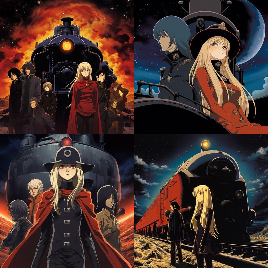 Galaxy Express 999 style, Midjourney V5.2, render 1 of 4