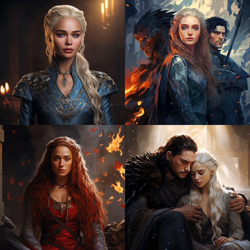 Game of Thrones style, Midjourney V5.2, render 1 of 4