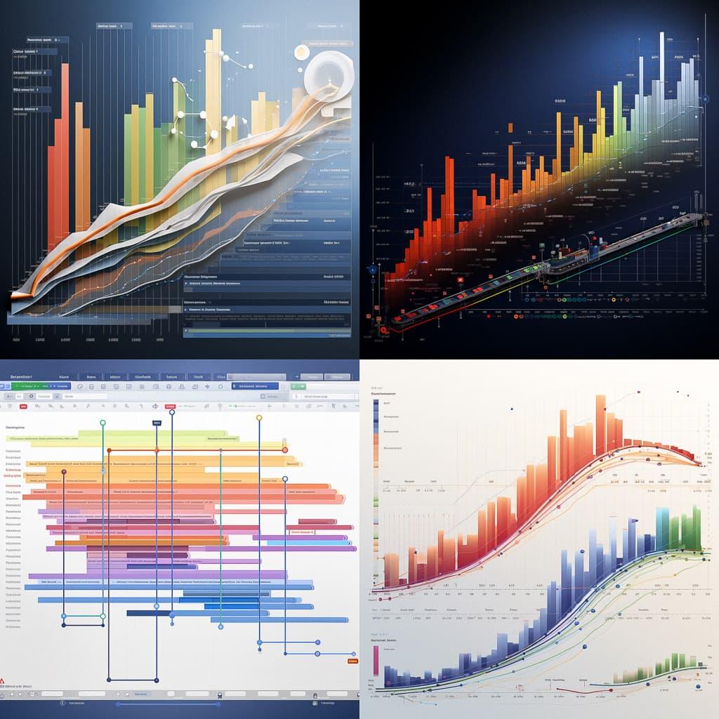 Gantt chart style, Midjourney V5.2, render 1 of 4