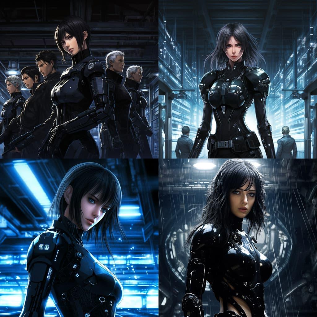 Gantz style, Midjourney V5.2, render 1 of 4