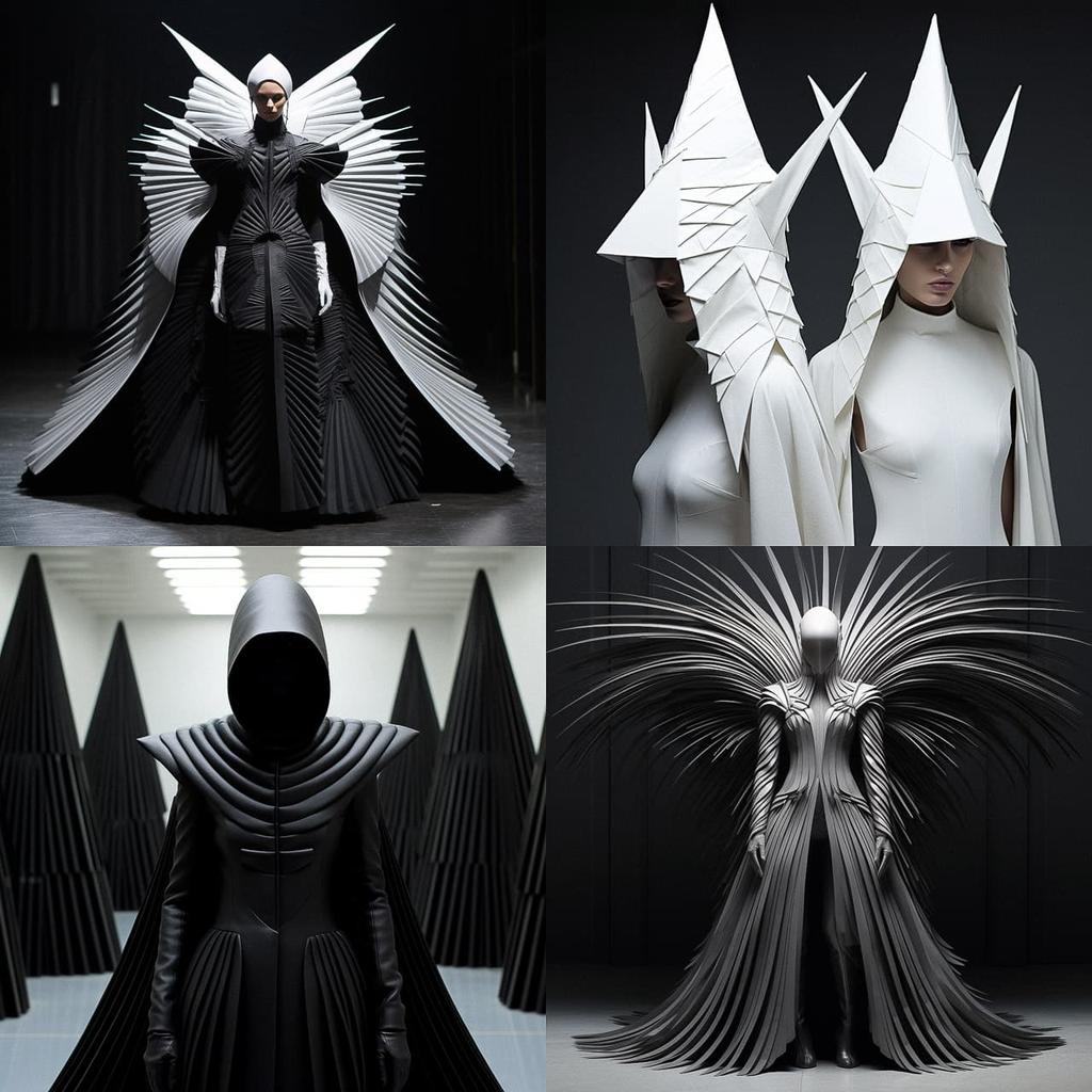 Gareth Pugh style, Midjourney V5.2, render 1 of 4