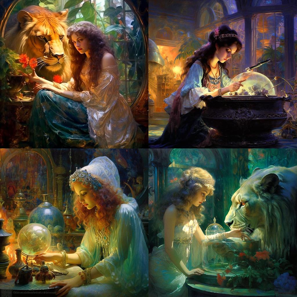 Gaston Bussiere style, Midjourney V5.2, render 1 of 4