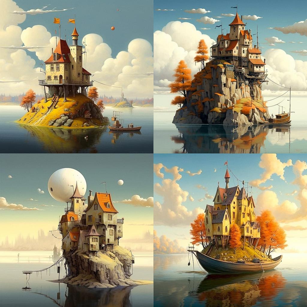 Gediminas Pranckevicius style, Midjourney V5.2, render 1 of 4