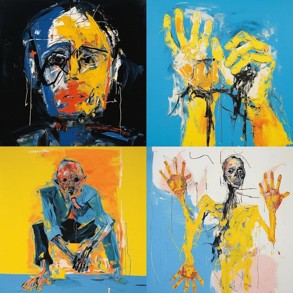 Georg Baselitz style, Midjourney V5.2, render 1 of 4