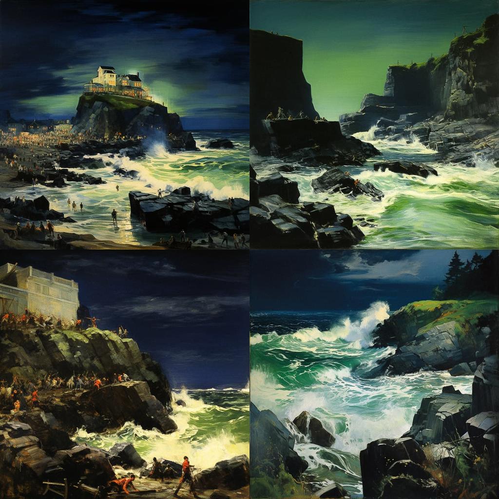 George Bellows style, Midjourney V5.2, render 1 of 4