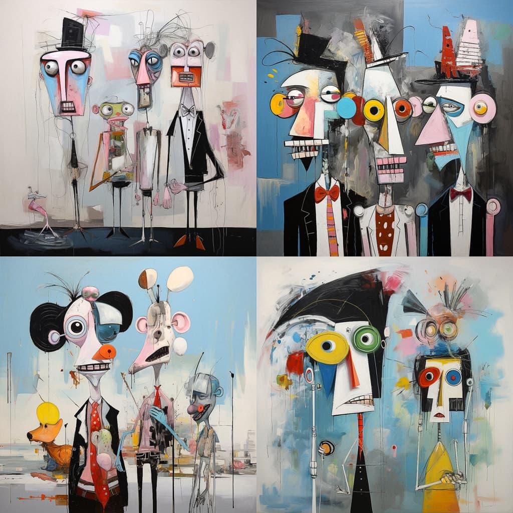 George Condo style, Midjourney V5.2, render 1 of 4