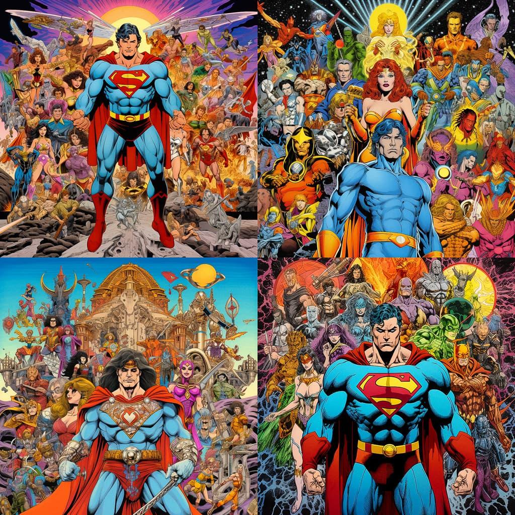 George Perez style, Midjourney V5.2, render 1 of 4