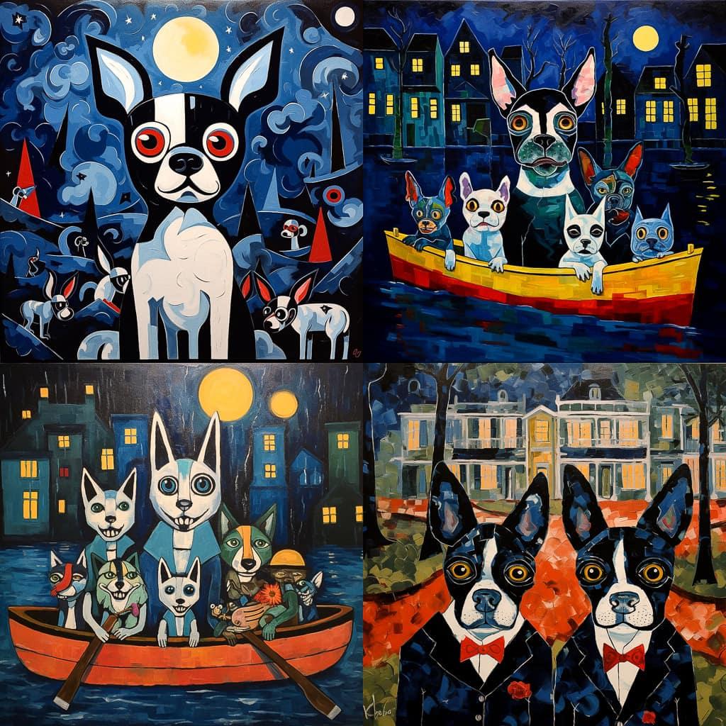 George Rodrigue style, Midjourney V5.2, render 1 of 4