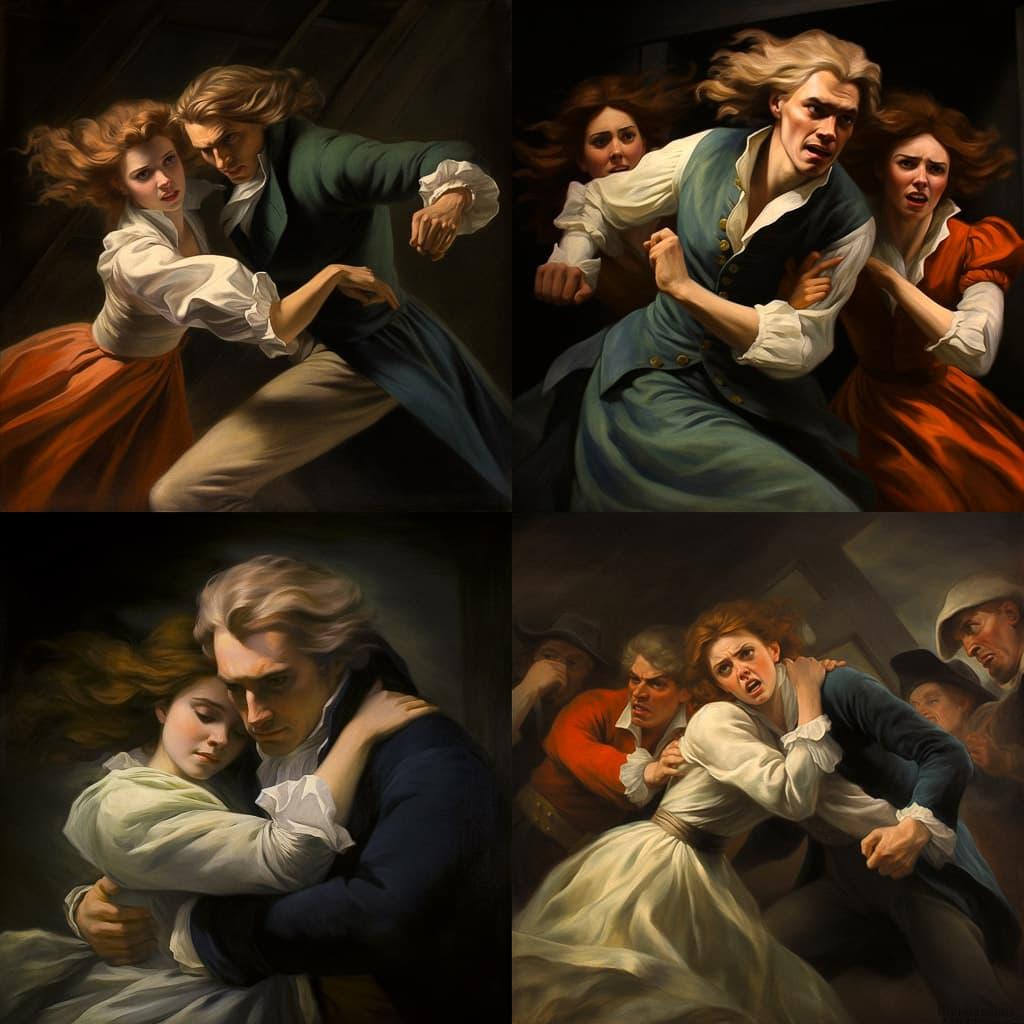 George Romney style, Midjourney V5.2, render 1 of 4