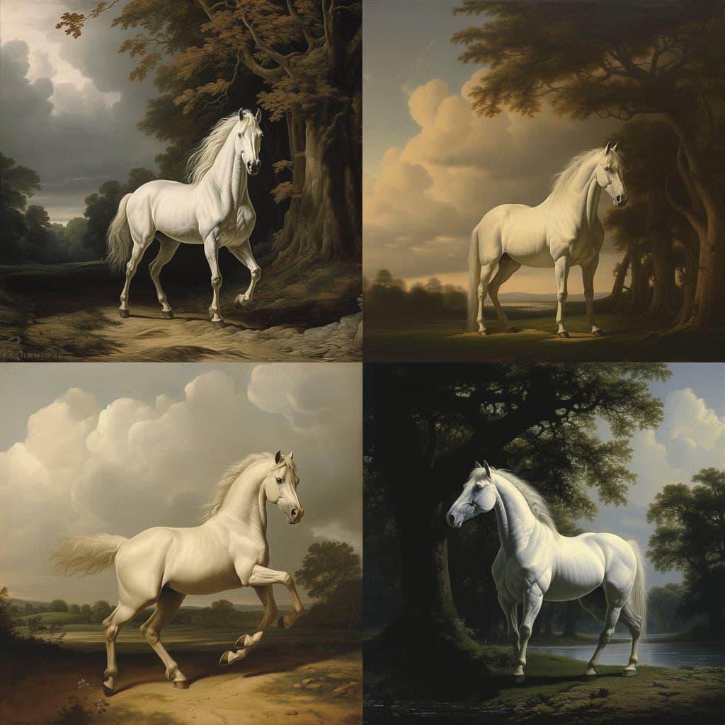 George Stubbs style, Midjourney V5.2, render 1 of 4