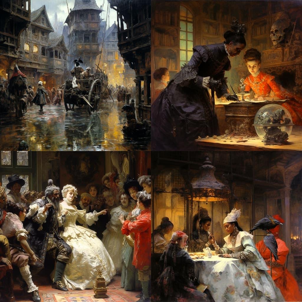 Georges Clairin style, Midjourney V5.2, render 1 of 4