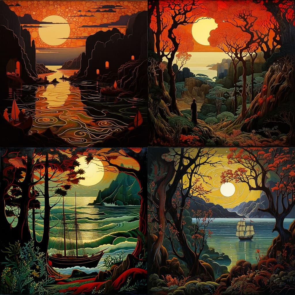 Georges Lacombe style, Midjourney V5.2, render 1 of 4