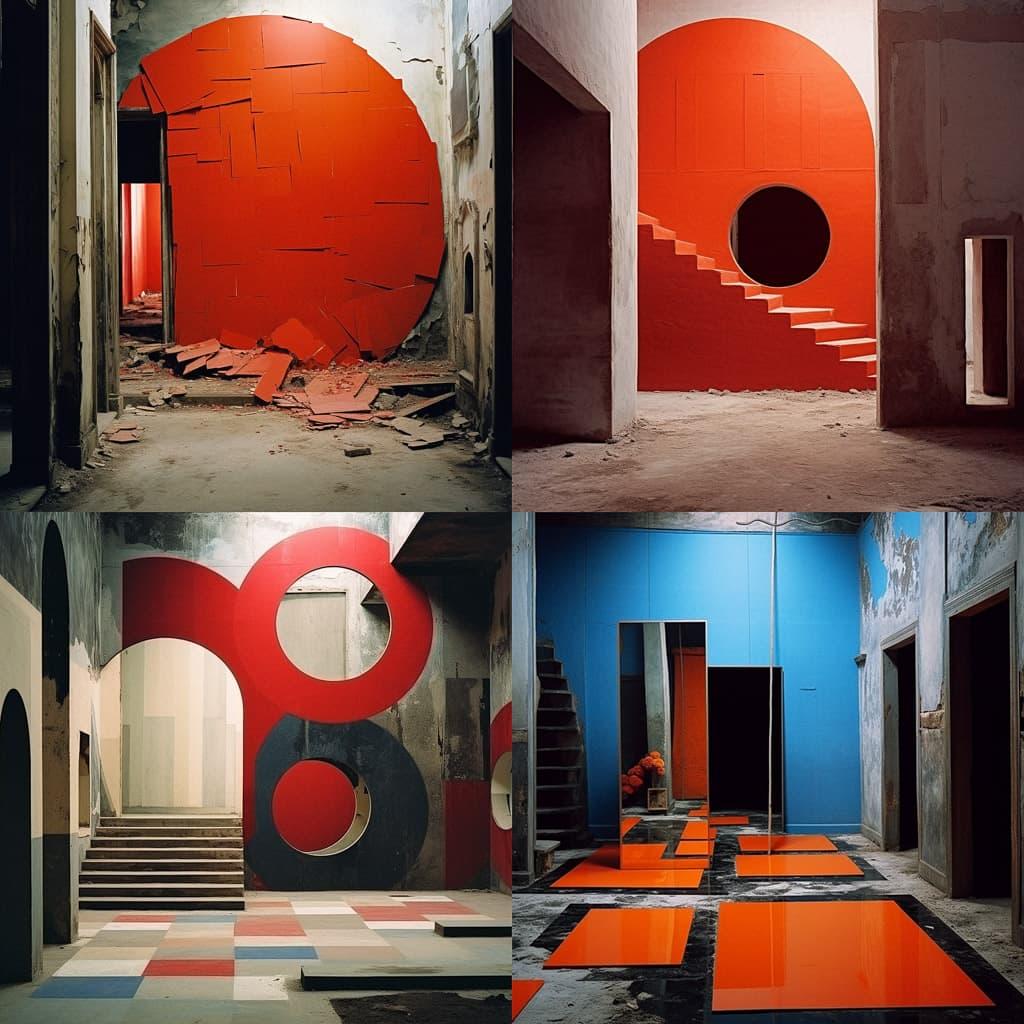 Georges Rousse style, Midjourney V5.2, render 1 of 4