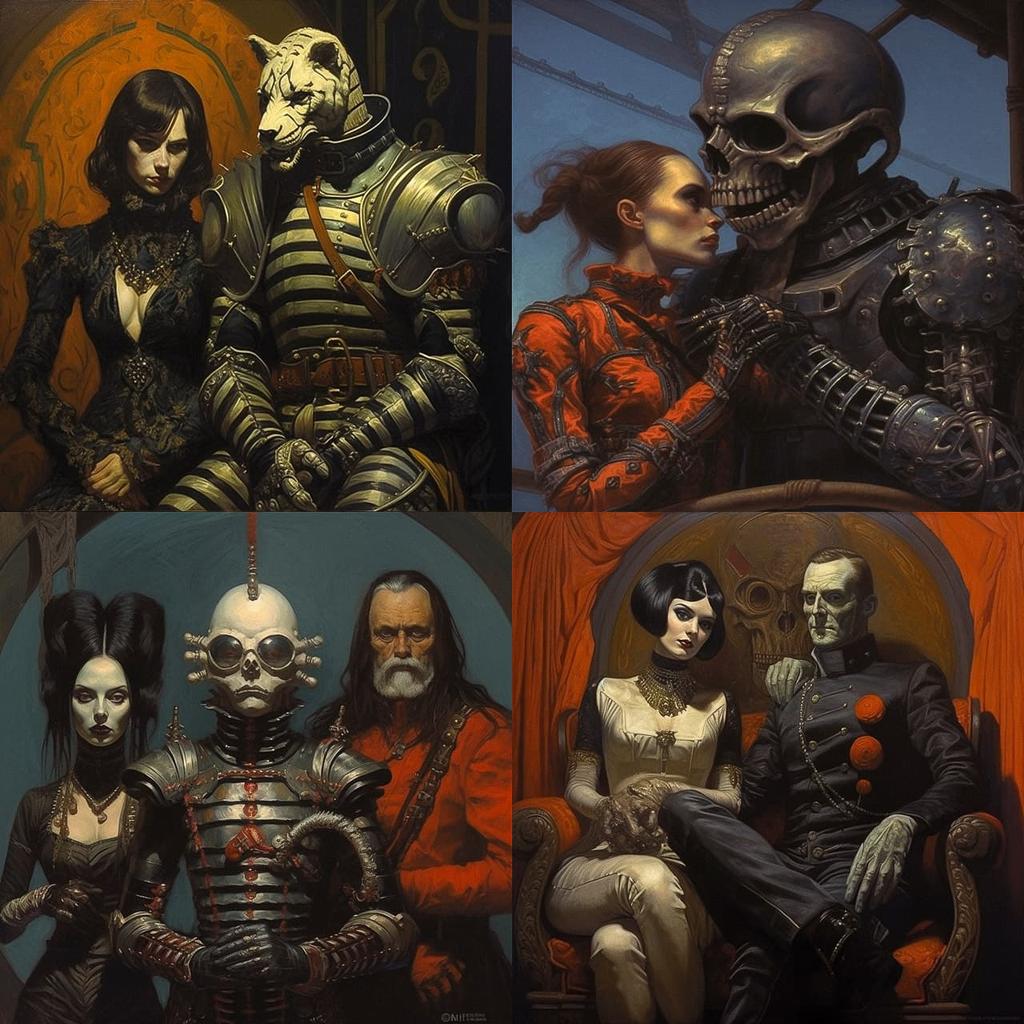 Gerald Brom style, Midjourney V5.2, render 1 of 4