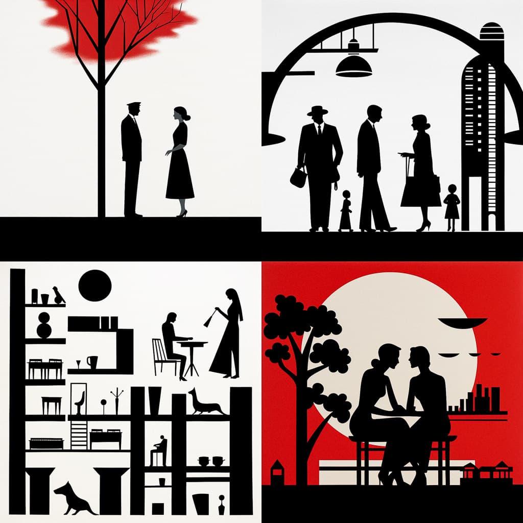 Gerd Arntz style, Midjourney V5.2, render 1 of 4