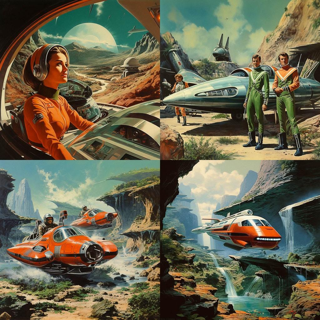 Gerry Anderson style, Midjourney V5.2, render 1 of 4