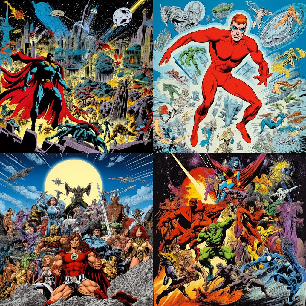 Gil Kane style, Midjourney V5.2, render 1 of 4